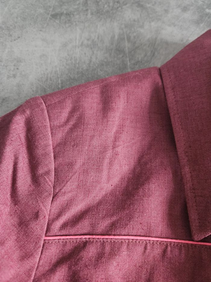 Veste blazer zippée femme - Taille 46 / XXXL - Phildar - Bordeaux - photo numéro 9