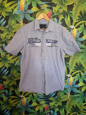 Chemise été type lin manches courtes