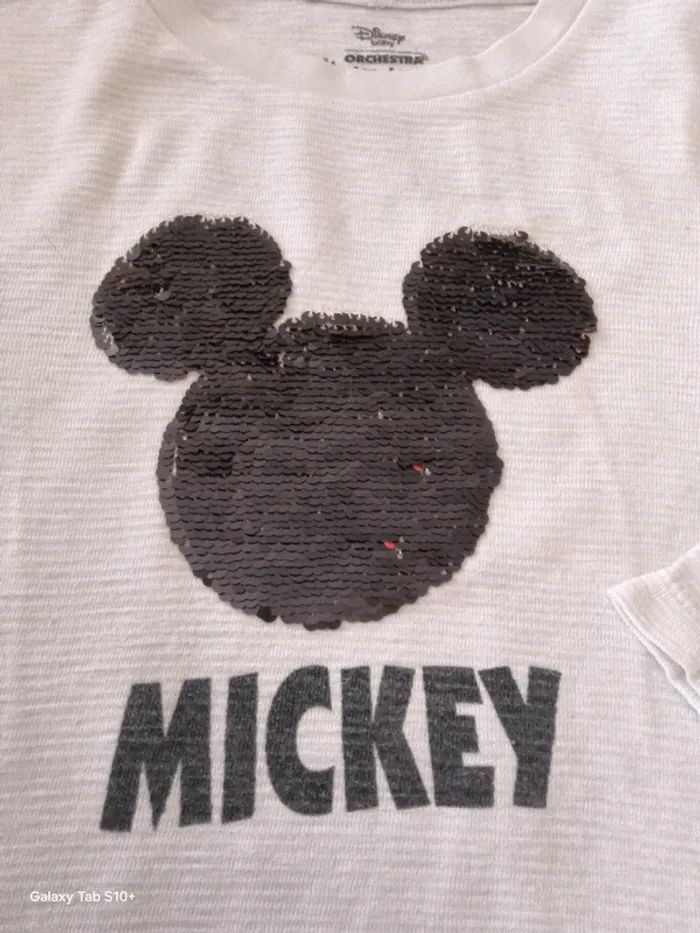 T shirt Mickey Paillettes changeantes - photo numéro 3