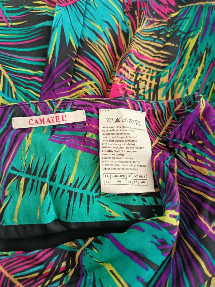 Jupe courte évasée Camaïeu taille 40 en très bon état - photo numéro 3