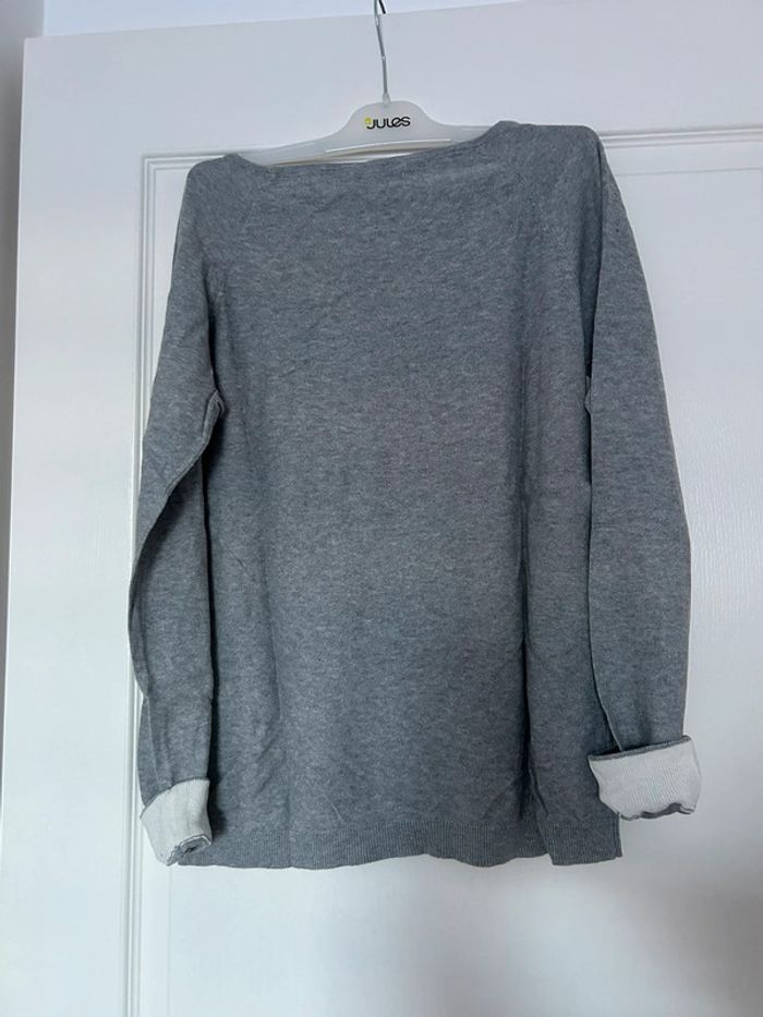 Pull Promod T. L gris clair - photo numéro 2