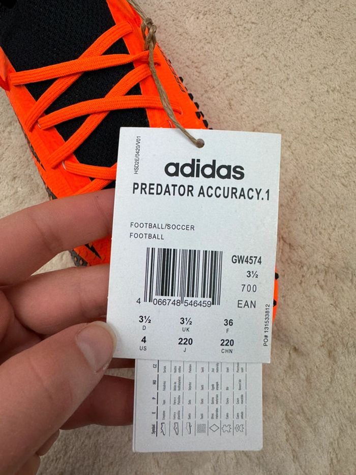 Crampon Adidas Predator Accuracy FG Neuve Taille 36 - photo numéro 12