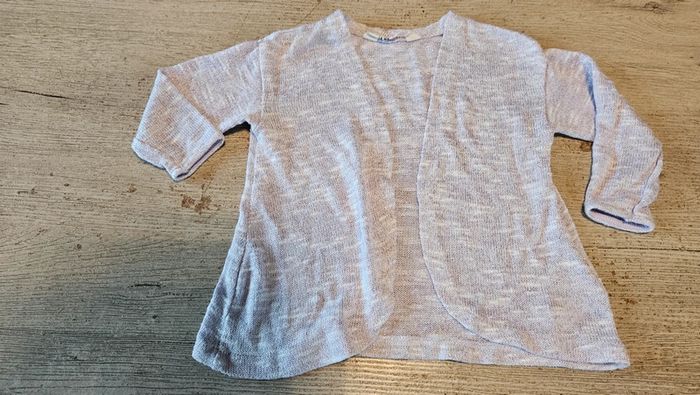 Gilet parme brillant à manches longues, H&M, 18/24 mois, nickel - photo numéro 3