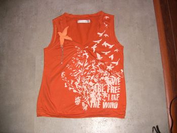 Top Orange foncé Taille M Zara
