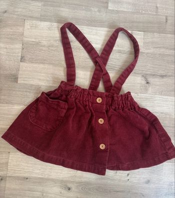 Robe salopette daims bordeaux Vertbaudet 