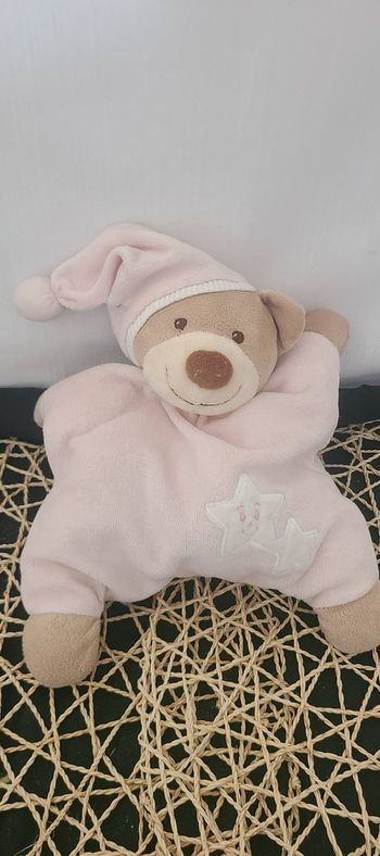 Doudou Ours Bout'Chou Boutchou - Rose étoile