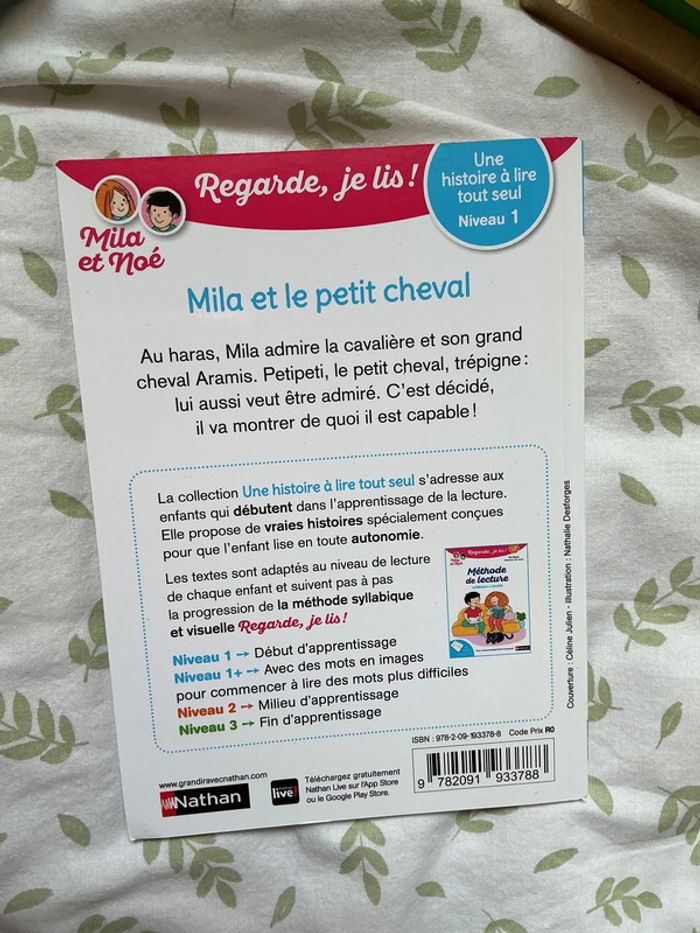 livre Mila et Noé numéro 21 Mila et le petit cheval niveau 1 - photo numéro 3
