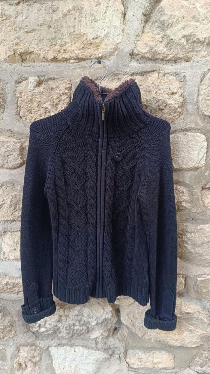 Veste tricot noire femme taille 38-40 Kiabi - photo numéro 2