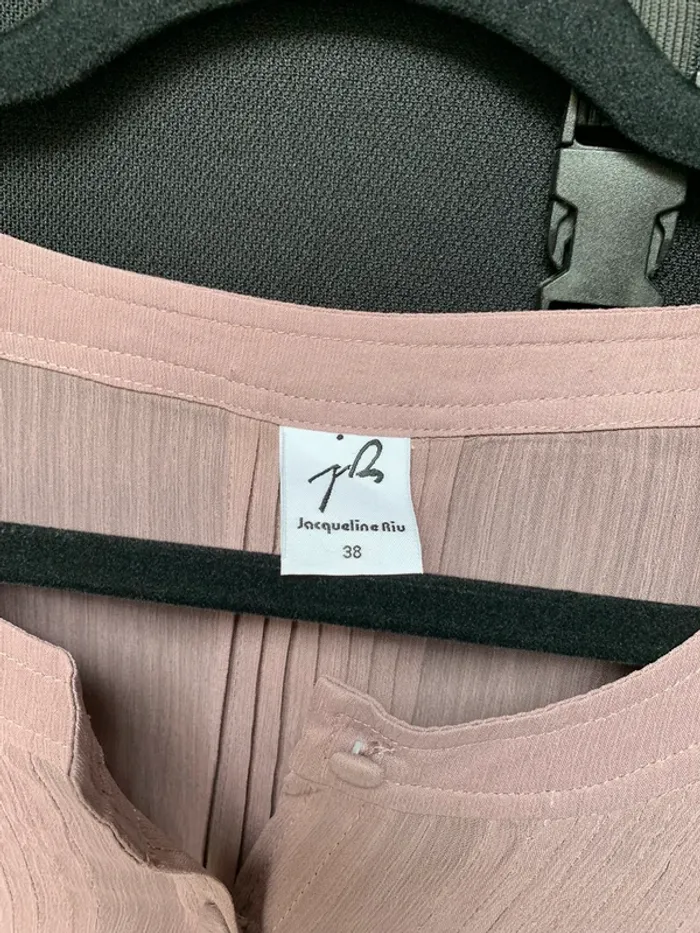 Blouse fluide lila foncé taupe Jacqueline Riu taille 38 - photo numéro 2
