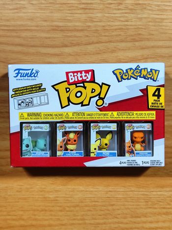 Boîte 4 Bitty Pop! Pokémon - Bulbizarre, Pyroli, Pichu, Dracaufeu