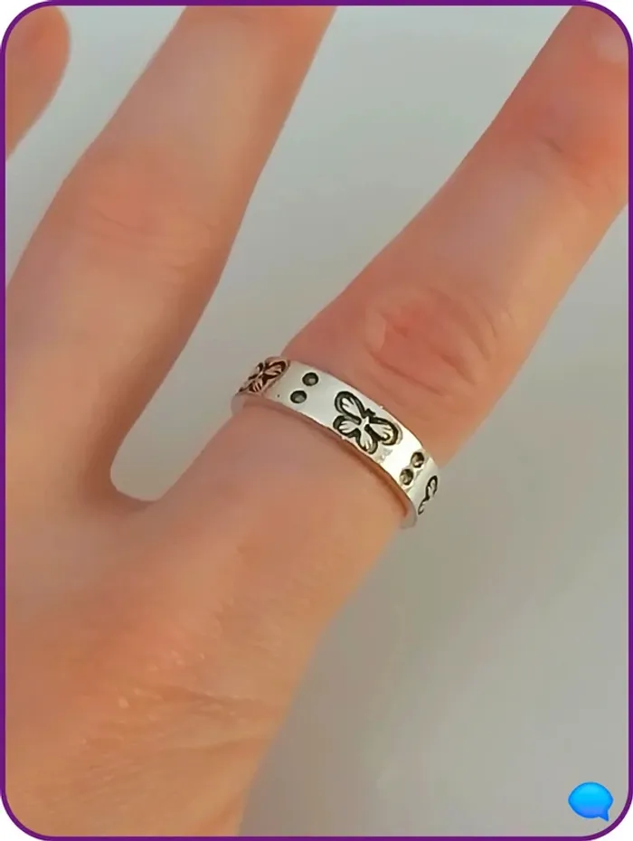 Bague papillon acier inoxydable - photo numéro 2