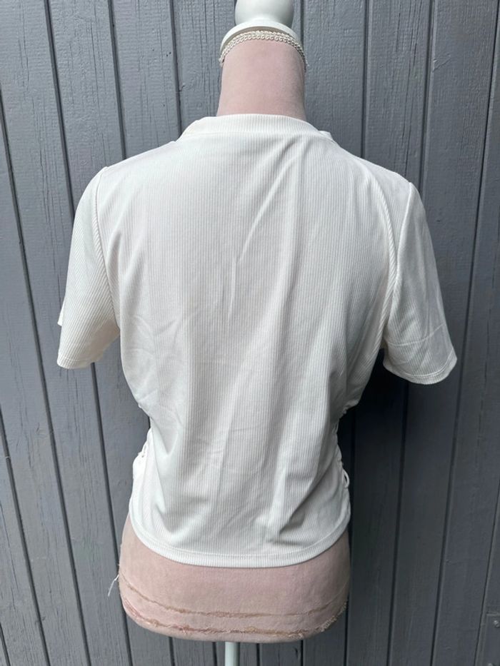 Haut été manches courtes blanc Pimkie 42/XL - photo numéro 4