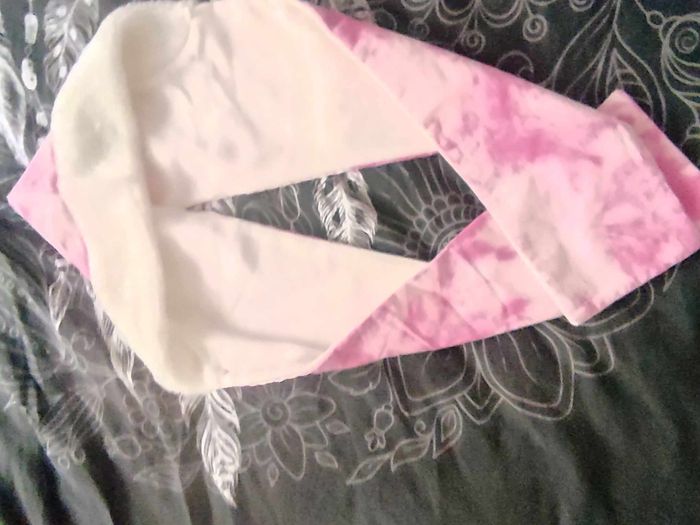 ECHARPE CAPUCHE ROSE TIE AND DYE - photo numéro 3