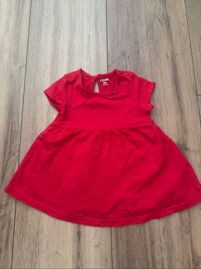 Robe rouge Kiabi 3 mois