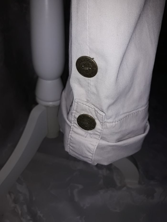 Faby27800 Pantalon femme "Phildar" couleur : beige fermeture éclair et 1 bouton 2 poches sur le deva - photo numéro 3