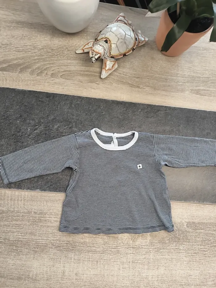 Tee-shirt garçon ml 12 mois Petit Bateau - photo numéro 2