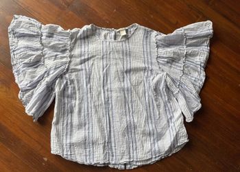 Top blouse rayée manches volants H&M