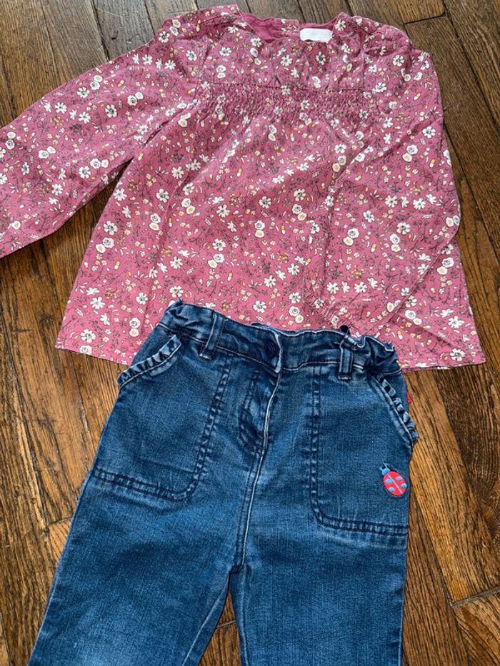 Blouse et jeans cadet Rousselle  3 ans - photo numéro 2
