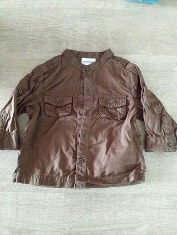 Chemise manches longues Vertbaudet garçon 6 mois