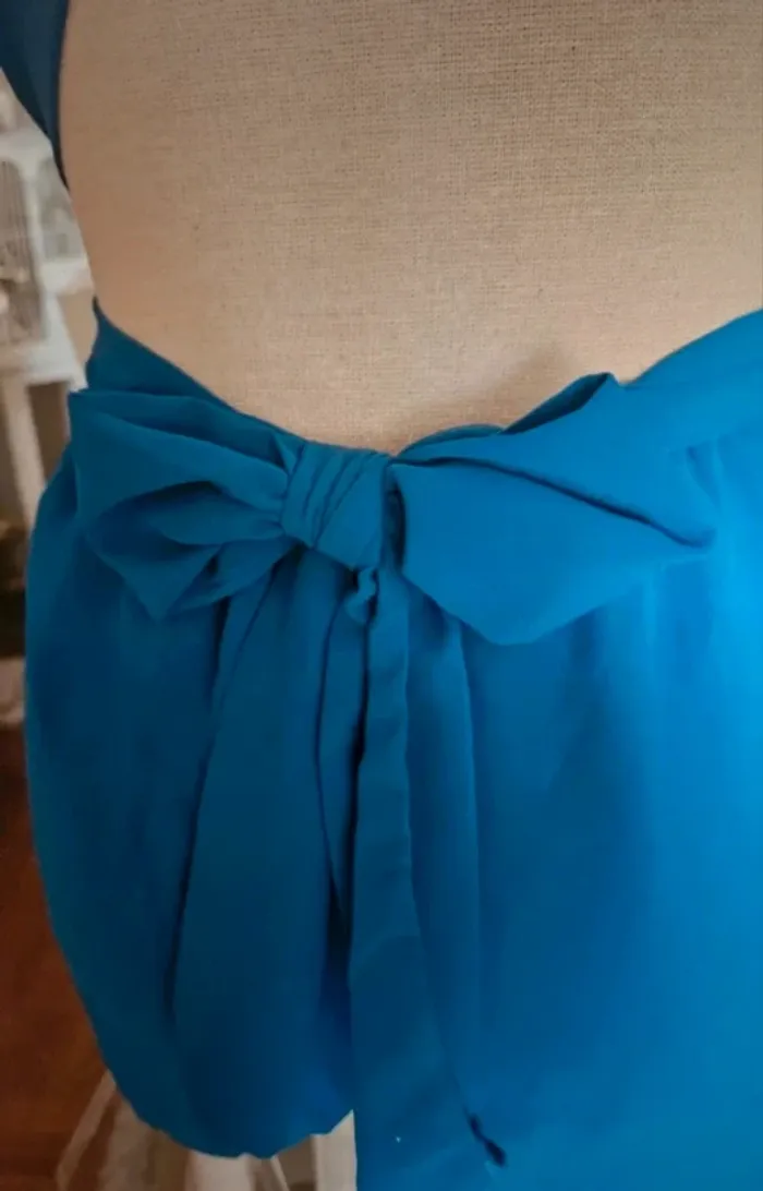 Combi Short bleu à nouer L & S Taille 38/40 Neuf - photo numéro 4