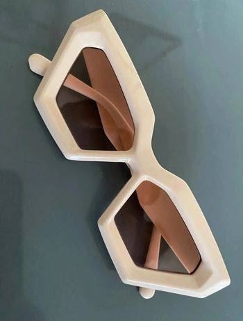 F97 paire de lunettes vintage rétro beige originale neuves