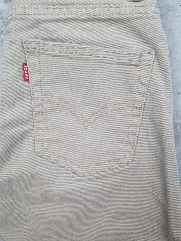Jean Levi’s 514 Straight Beige – Taille 32 Femme - photo numéro 8