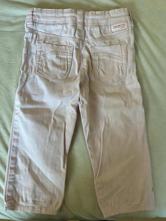 Jean okaidi 5 ans rose Pantacourt ou 3/4 - photo numéro 4