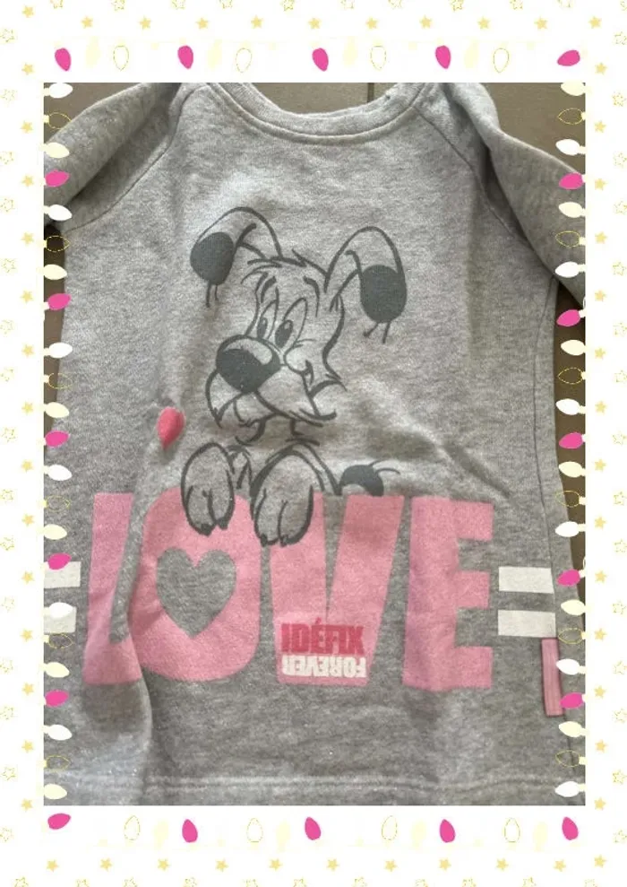 🐶 Pull fille Parc Astérix - Idéfix Forever - Taille 6-8 ans 🐾 - photo numéro 3