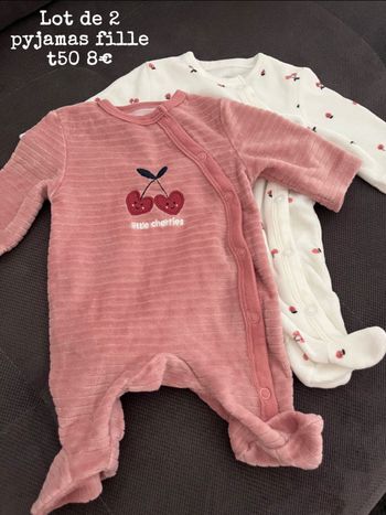 Lot de 2 pyjamas fille