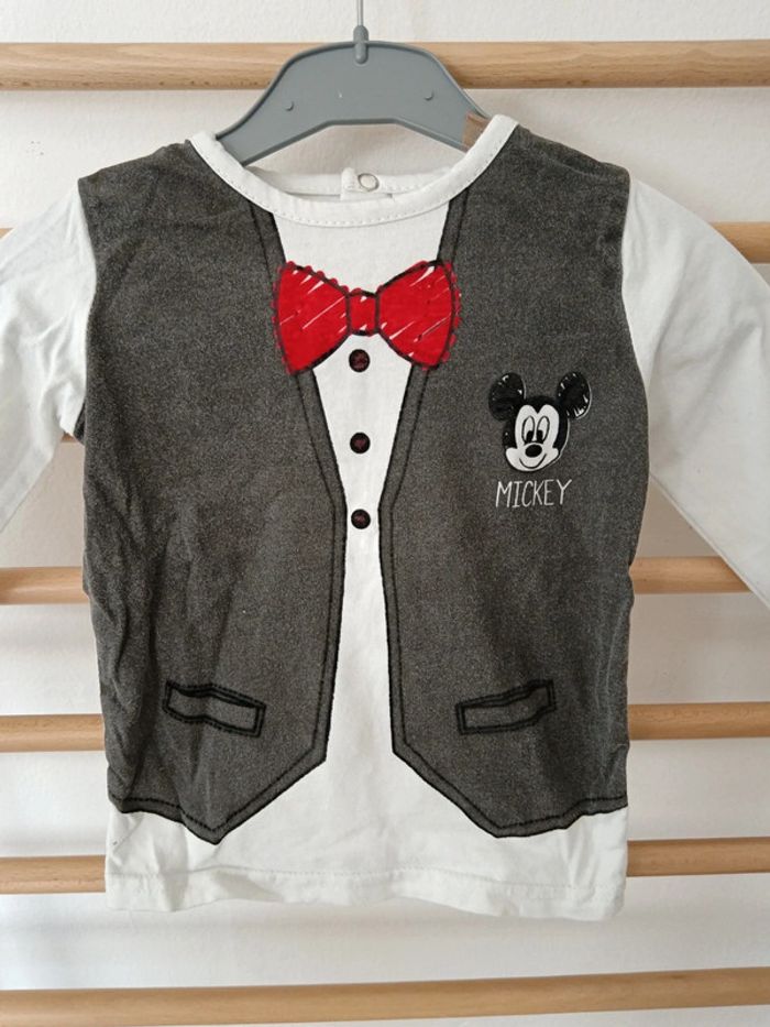 T-shirt manche longue disney baby mickey - photo numéro 2