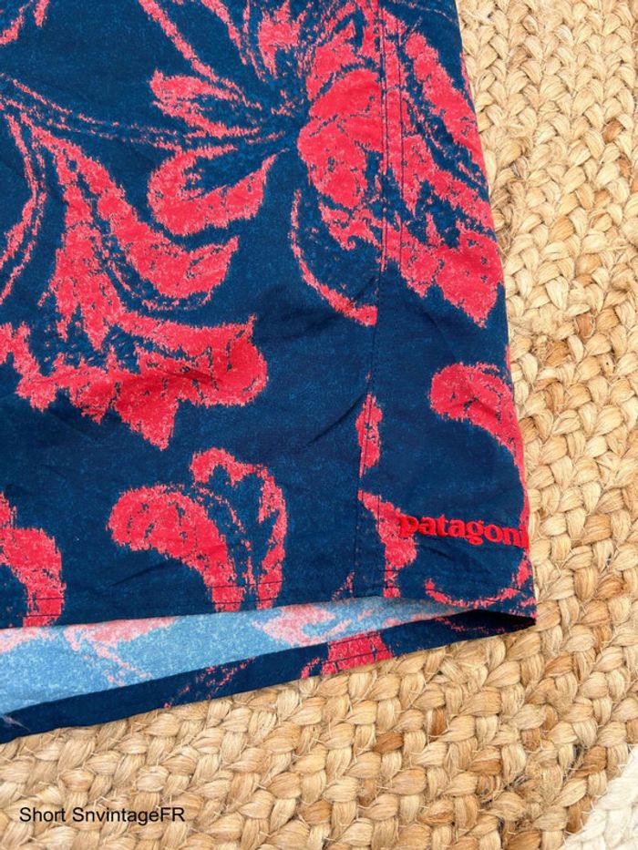 Short de Bain Patagonia Marine à Motif Rouge Homme W38 | Très Bon État | Swimwear Éthique – SM967 - photo numéro 3