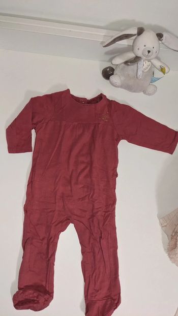 Pyjama/Grenouillère bordeaux Vertbaudet 12 Mois