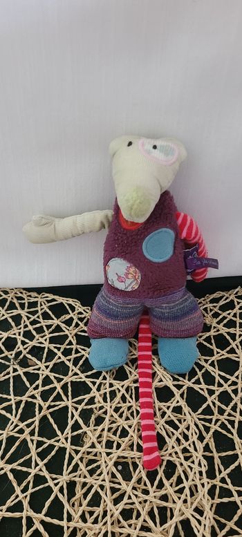 MOULIN ROTY SOS DOUDOU LOUP VERT CORPS LAINE VIOLET ROND LES JOLIS PAS BEAUX