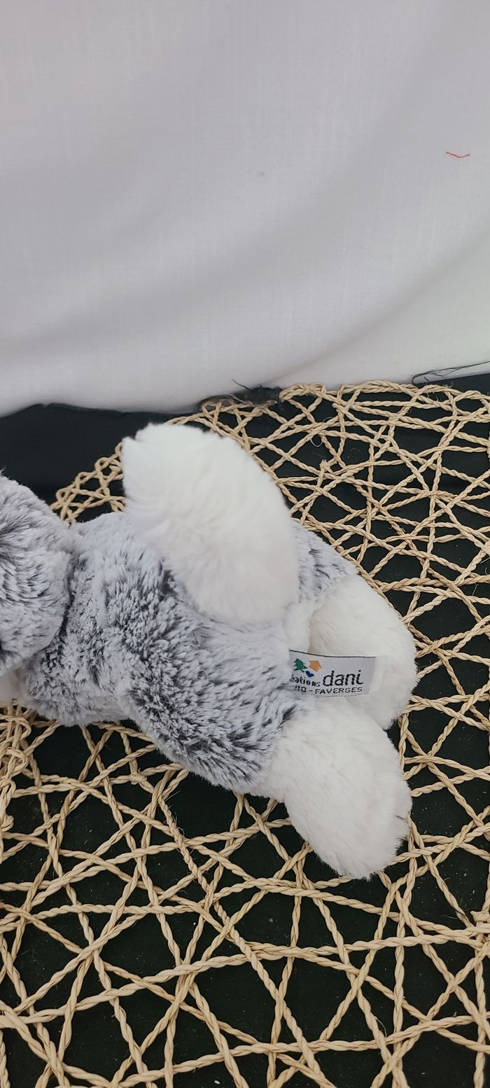 Peluche chien husky CREATIONS DANI gris blanc - photo numéro 3