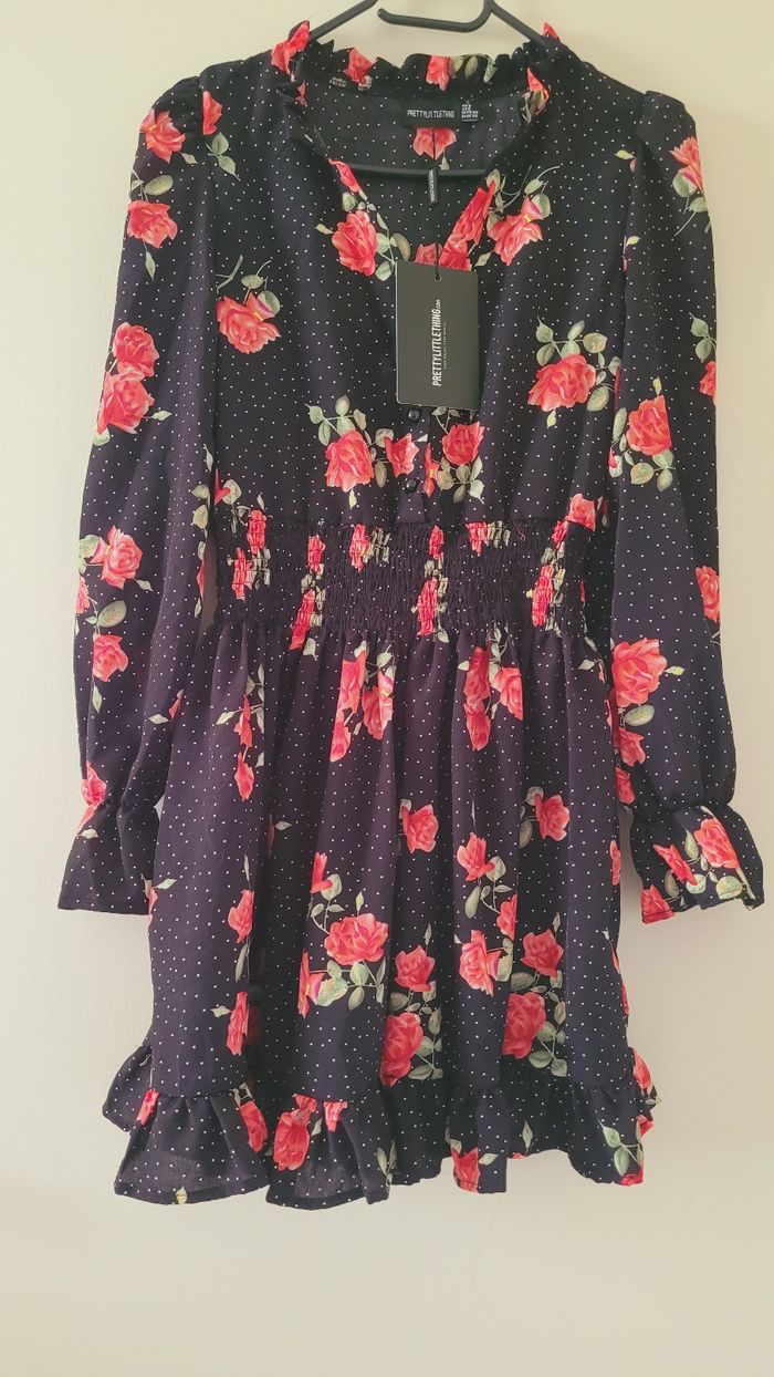 Robe fleurie Noir - photo numéro 6
