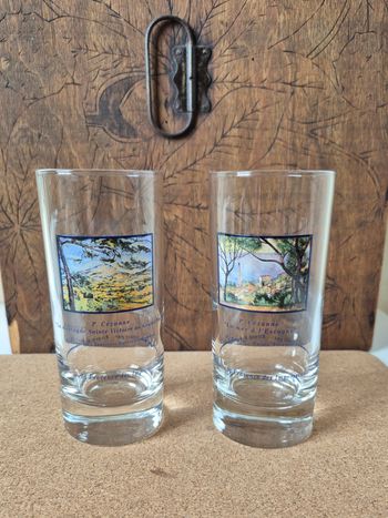 Lot de 2 verres "Ricard" collection "La provence des impressionnistes"