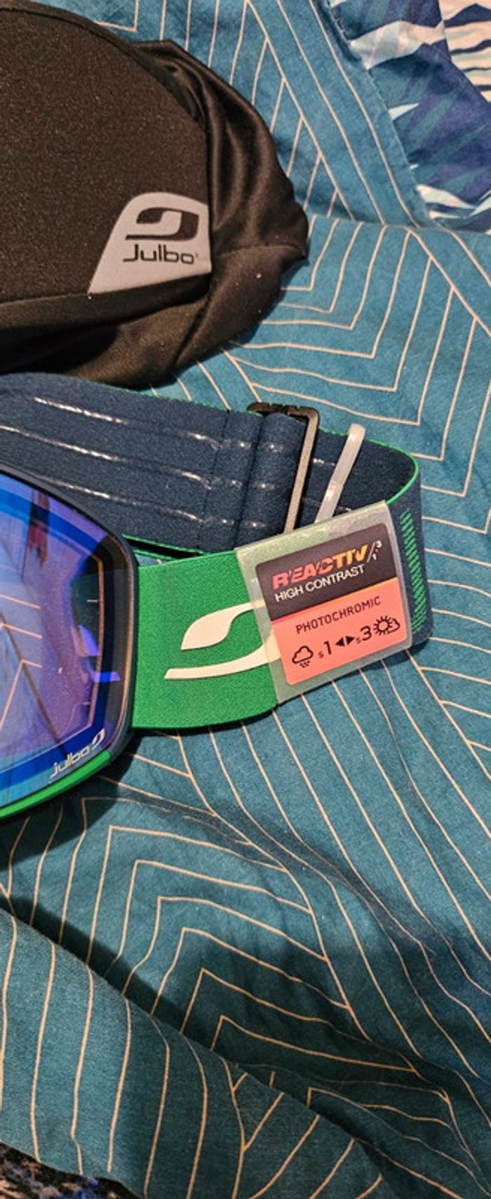 Lunettes Julbo Cyrius reactiv 1-3 bleu vert - photo numéro 3