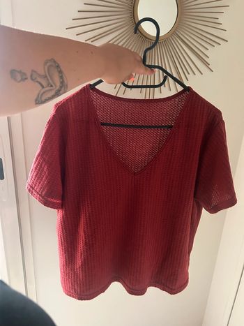 T shirt basique bordeaux taille M