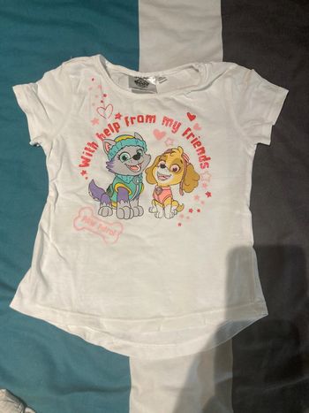 Tee shirt fille paw patrol