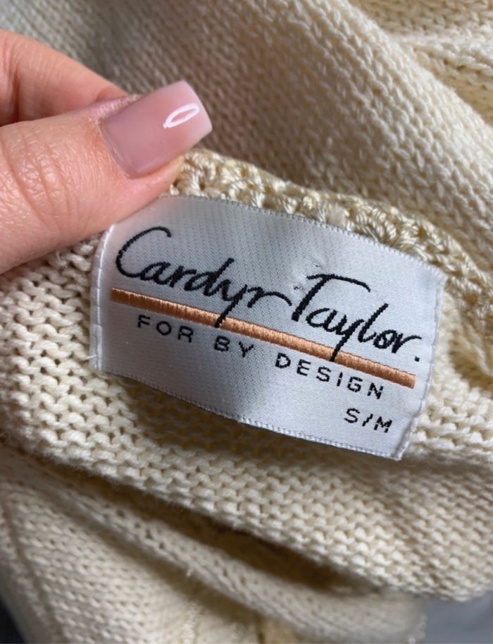 Cardigan perles et broderies blanc crème Vintage T36/38 S/M - photo numéro 7