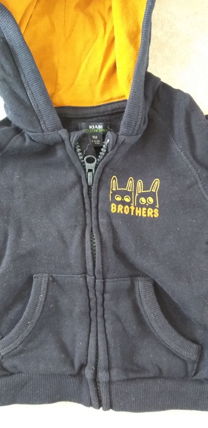Gilet zippé kiabi garçon 9 mois - photo numéro 2