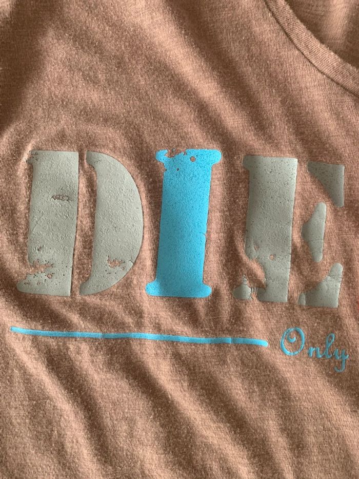 Lot de 2 tshirts brun taupe marron homme taille large diesel col v - photo numéro 3