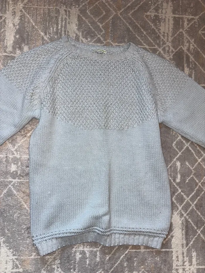 Pull bleu clair avec paille 12 ans