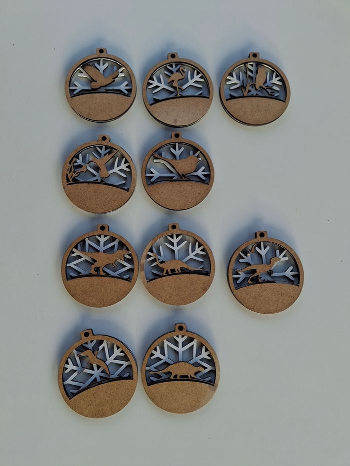 Boules de Noël en bois français personnalisé - photo numéro 5