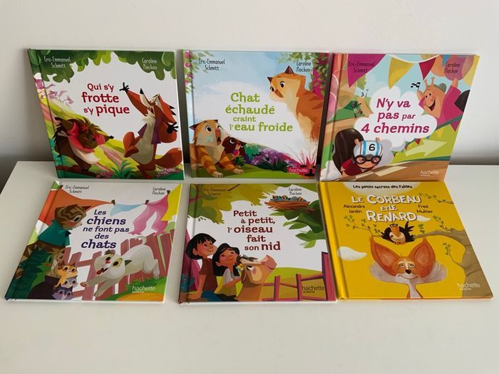 Lot de 5 livres " Il était un dicton " et un livre "D’après Jean de La Fontaine”