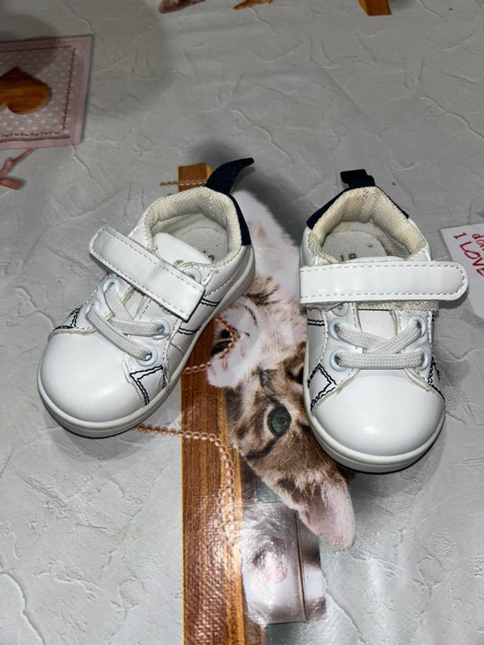 Basket blanche à scratch - photo numéro 2