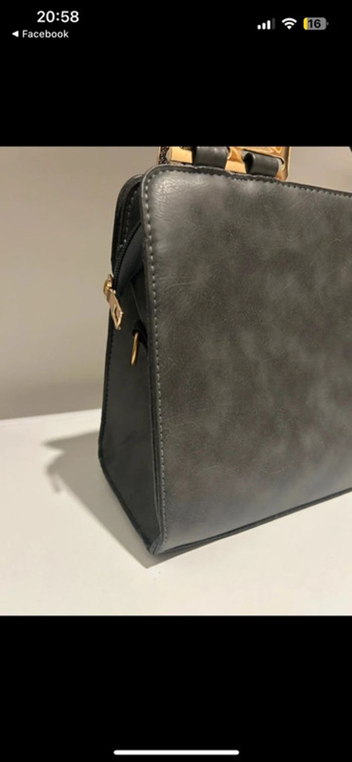 Sac à main gris neuf Mei&ge - photo numéro 7