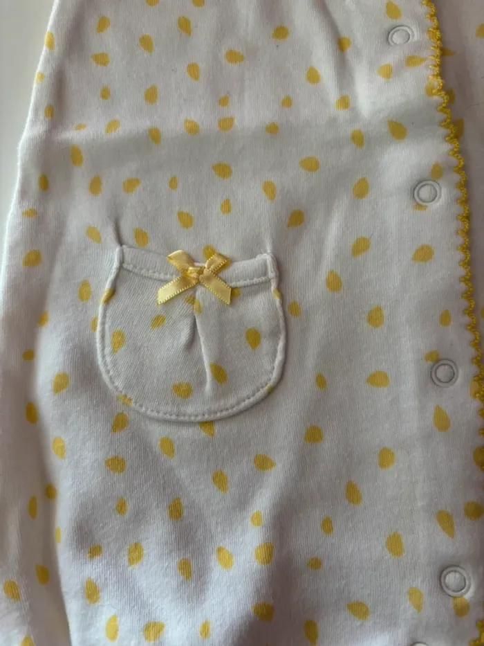 Barboteuse blanche taches jaunes baby club 68 - photo numéro 3