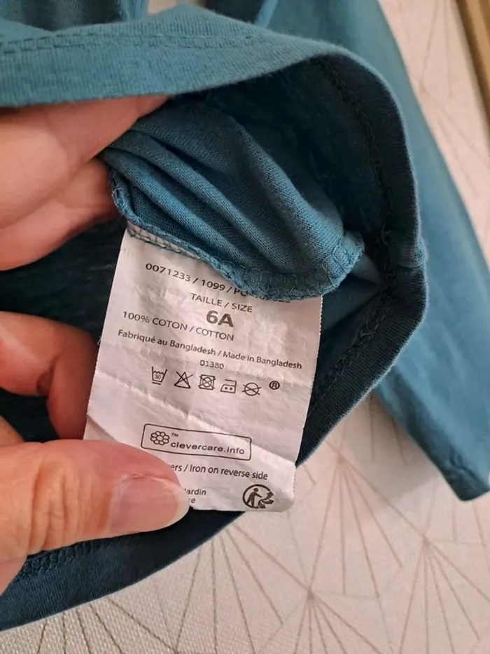 T-shirt garçon 6 ans la halle comme neuf bleu - photo numéro 5