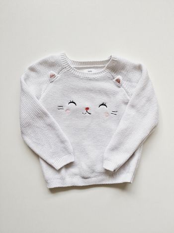 Baby C&A - Pull en maille, manches longues - Chat (2 ans)
